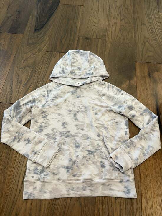 Athleta Girl Other - Athleta Girl Grey Tie-Dye In Your Element Hoodie Medium 8-10